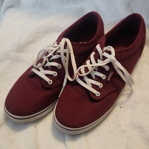 Vans Size 8 Burgundy Womens Sneakers